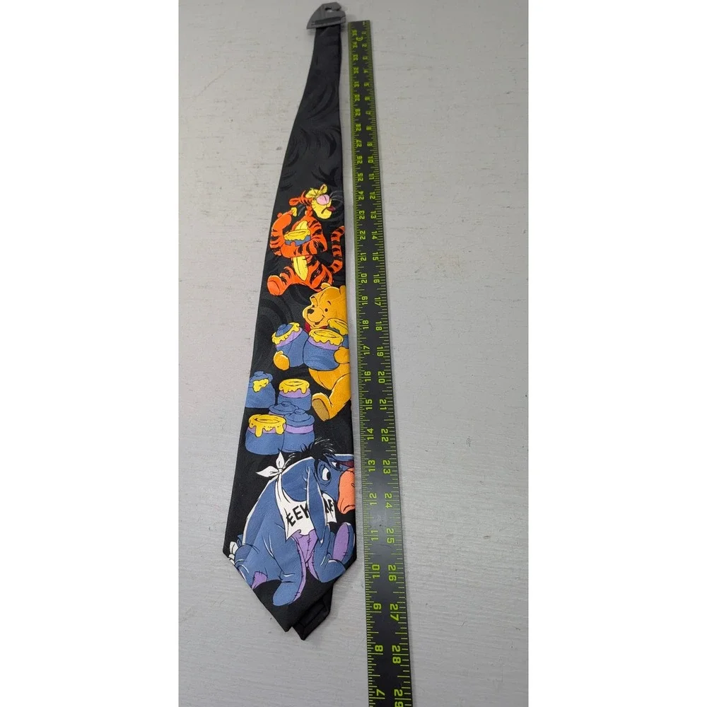2pc Disney Pooh‎ Vintage Winnie the Pooh Eeyore Tigger Men's Necktie 90s Cartoon